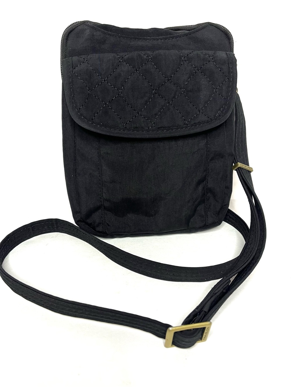 Travelon Anti-Theft Signature Black Qulited Slim Pouch